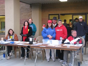 Part of the volunteer corp that braved the cold.