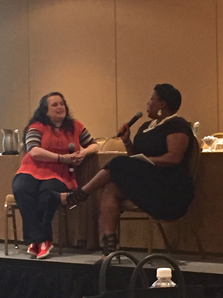BlogHer's Alicia Camahort chatting with equally inspiring Danyelle Little @TheCubicleChick